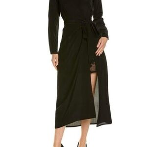 The Kooples Black Sheath Dress with Bishop Sleeves TU